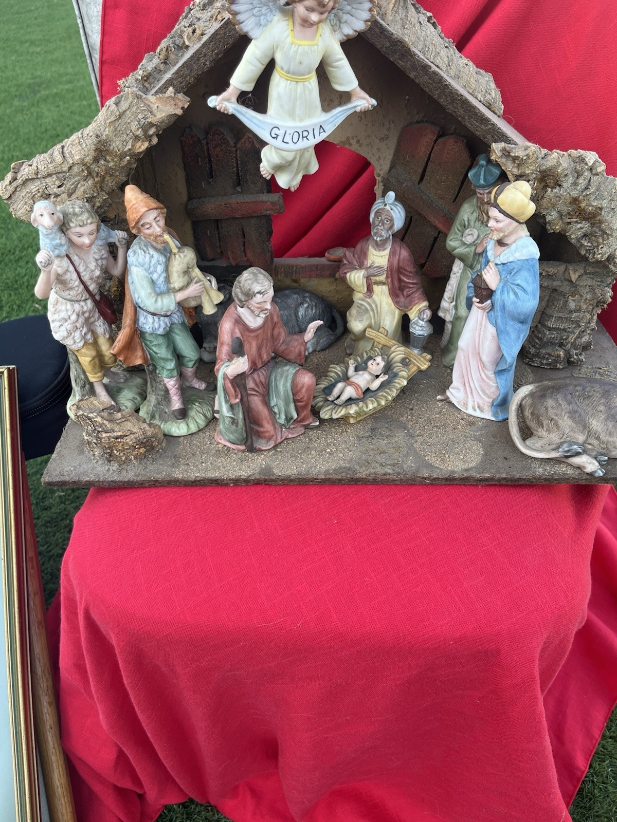 RR Roman NATIVITY 11 Set Jesus Joseph Wisemen Ox Gloria Ceramic Vintage No Mary RR Roman NATIVITY 11 Set Jesus Joseph Wisemen Ox Gloria Ceramic Vintage No Mary