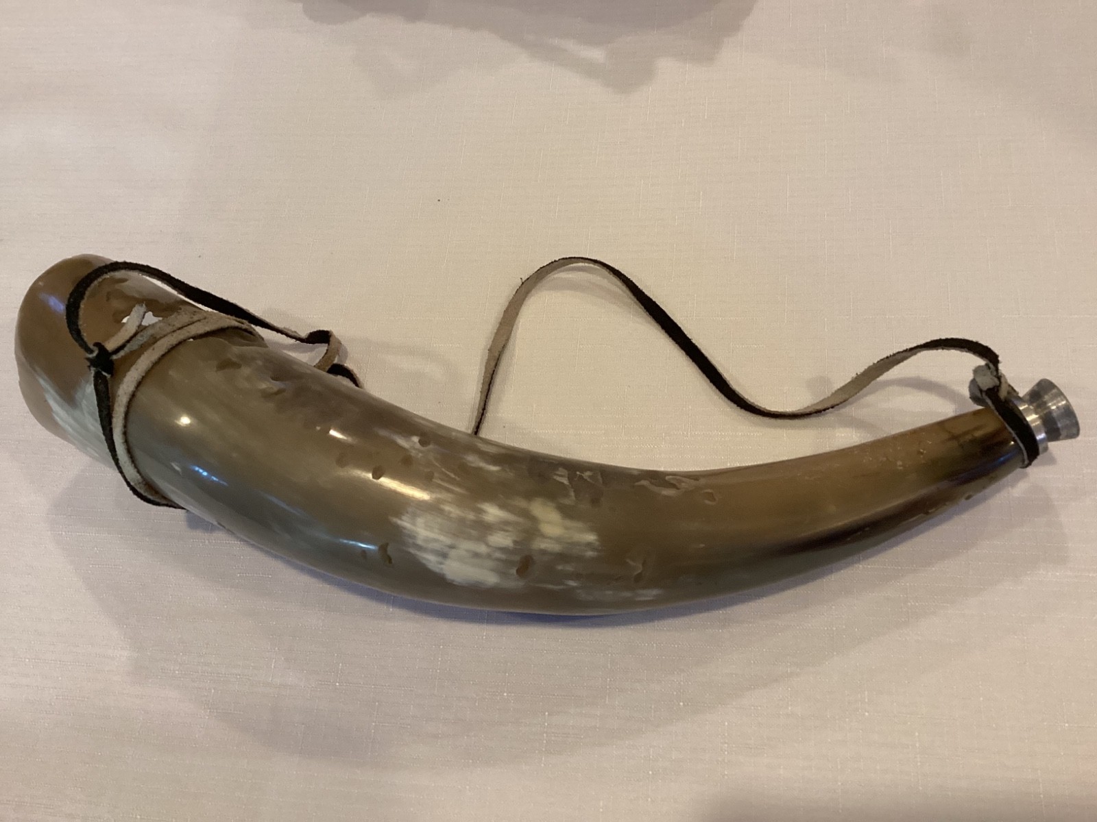 Vintage Bull Horn with Metal Mouth piece