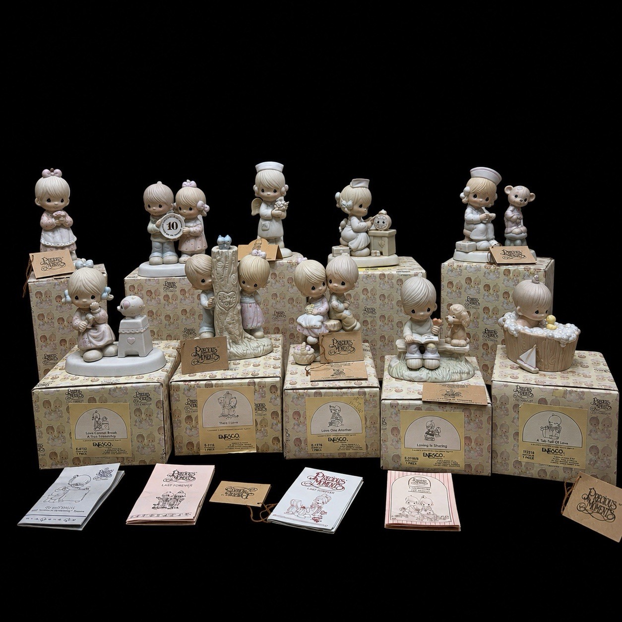Precious Moments Figurines Lot of 10 Vintage Enesco w/ Original Boxes Box2