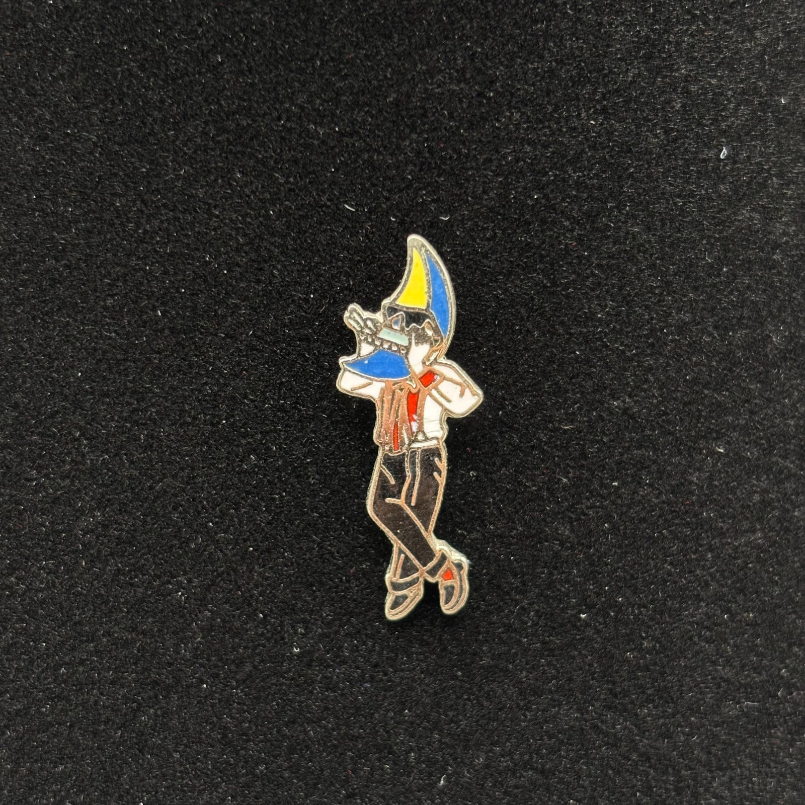 Vintage 1980s McDonalds Mac Tonight Enamel Lapel Pin Moon Man Playing Harmonica