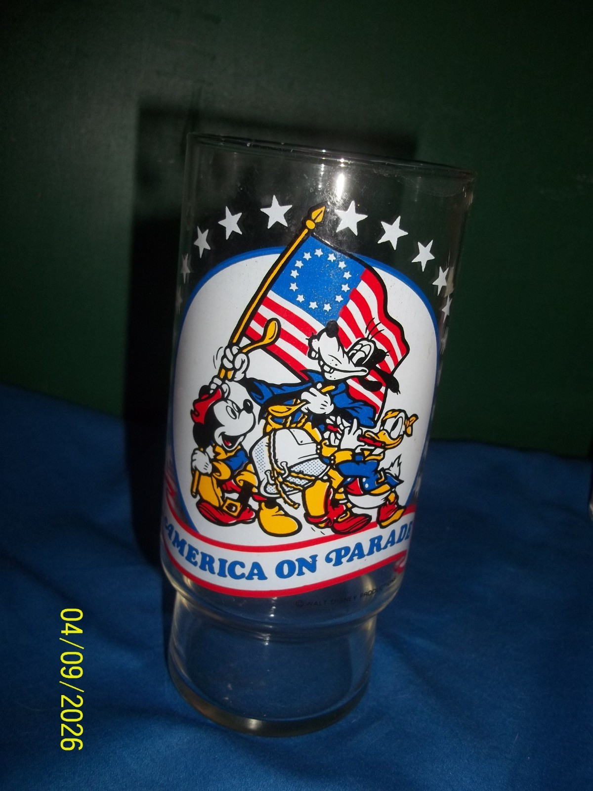 Vntg 1976 Walt Disney Coca Cola Bicentennial Limited Edition Glass 6 1/8 Vntg 1976 Walt Disney Coca Cola Bicentennial Limited Edition Glass 6 1/8