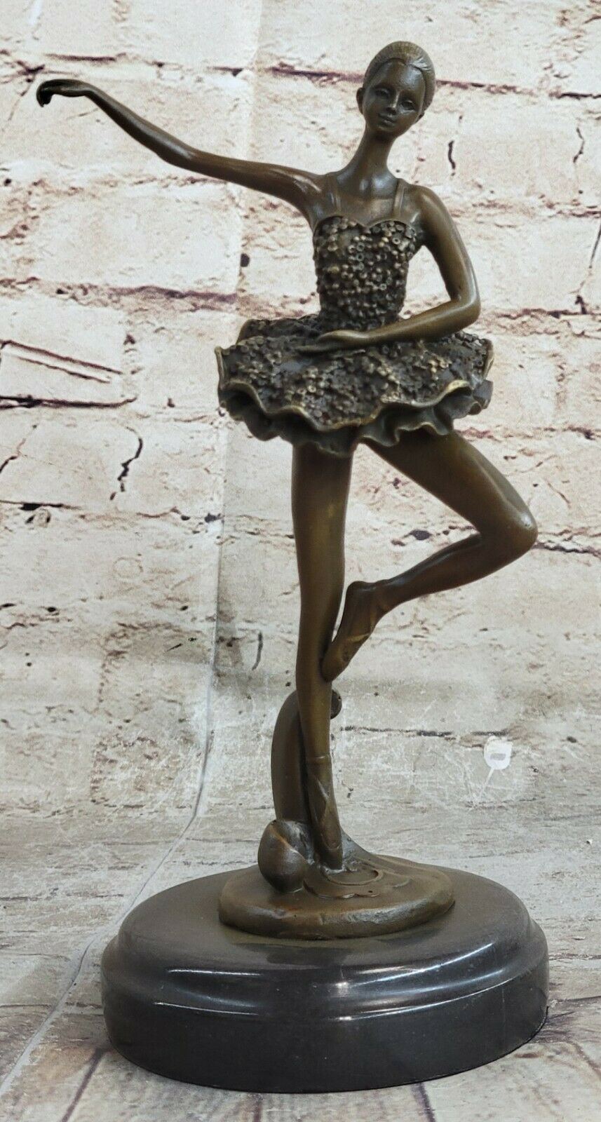 Art Deco Cute Child Ballerina a Bronze Trophy Sculpture Hot Cast Figurine Deal