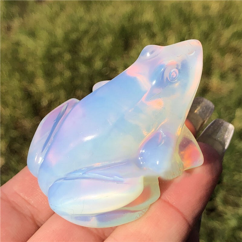 1.5'' Natural Crystal Mineral Specimen Opal Hand-Carved Exquisite Frog Healing 1.5'' Natural Crystal Mineral Specimen Opal Hand-Carved Exquisite Frog Healing
