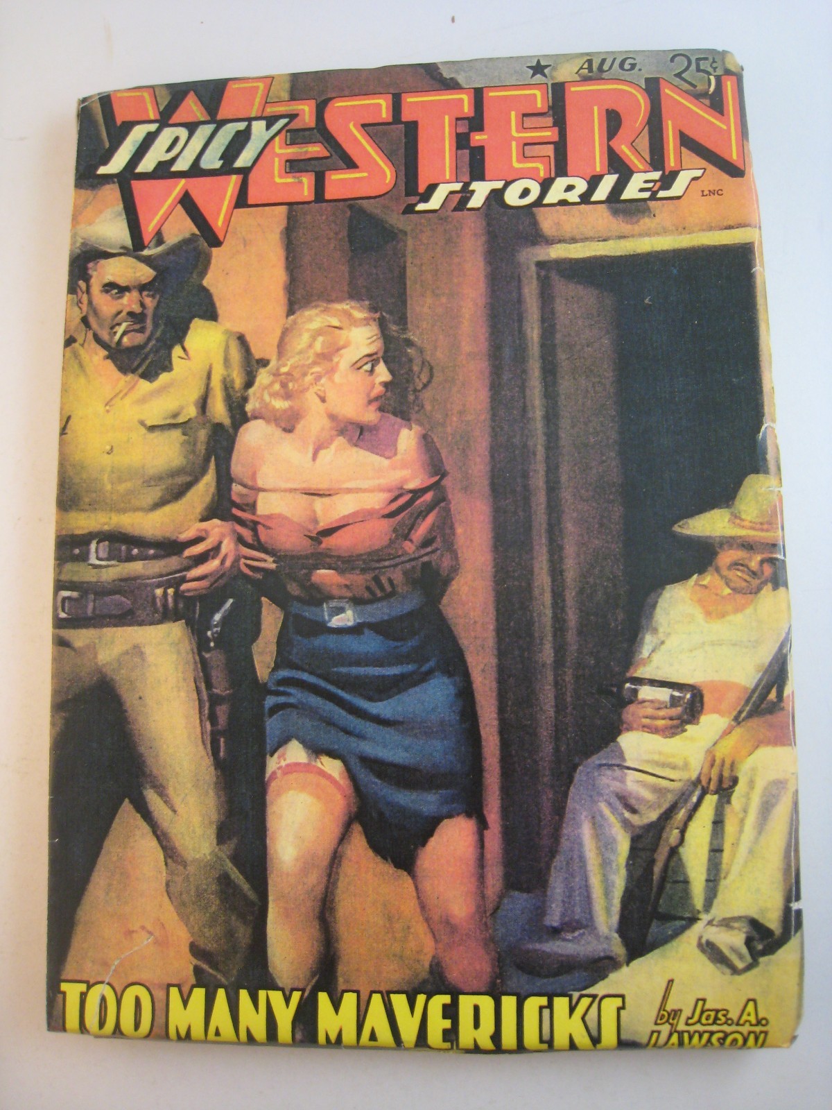 ORIGINAL Spicy WESTERN Pulp Magazine - AUG. 1941 MAVERICKS