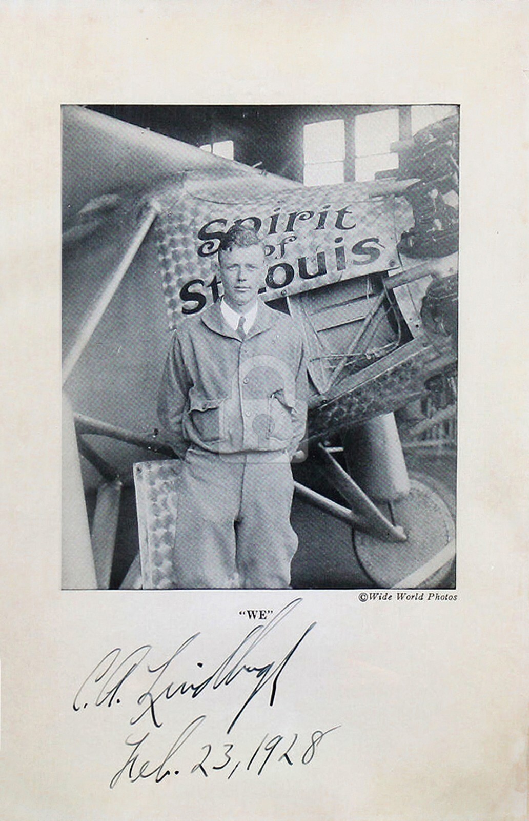 Charles Lindbergh -- Signed Vintage Photo Postcard Copy Charles Lindbergh -- Signed Vintage Photo Postcard Copy