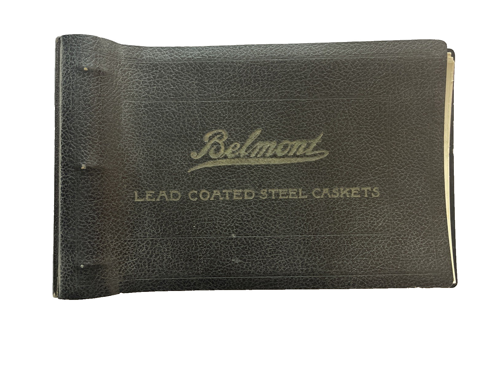 Vintage Belmont Lead Coated Steel Casket Catalog Shadyside Ohio Funeral Mortuary