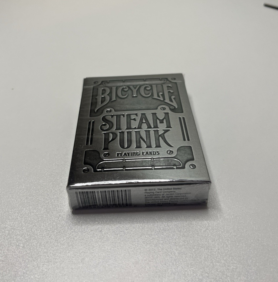 Bicycle Steampunk Playing Cards Steam Punk Silver Box 2012 New Sealed