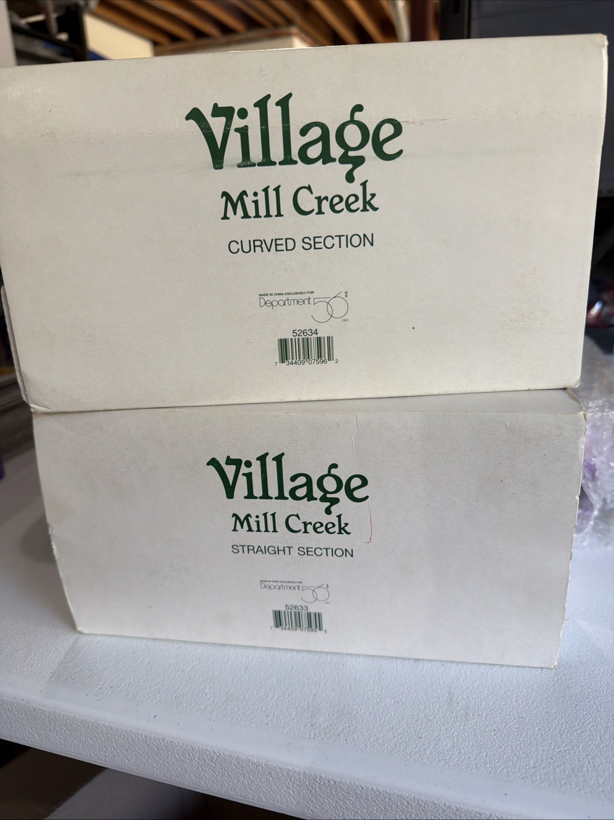 2 Pieces Dept 56 Village Mill Creek Sections 2 Pieces Dept 56 Village Mill Creek Sections