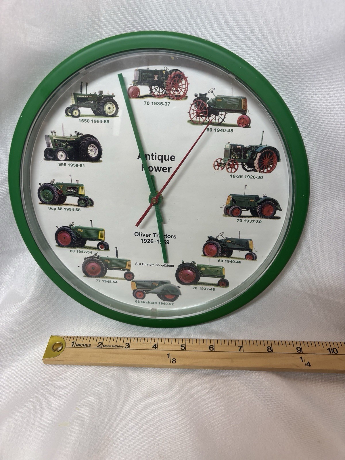 OLIVER 1926 - 1969 Tractor Wheel Dial Clock 12 Vintage Tractors 10\