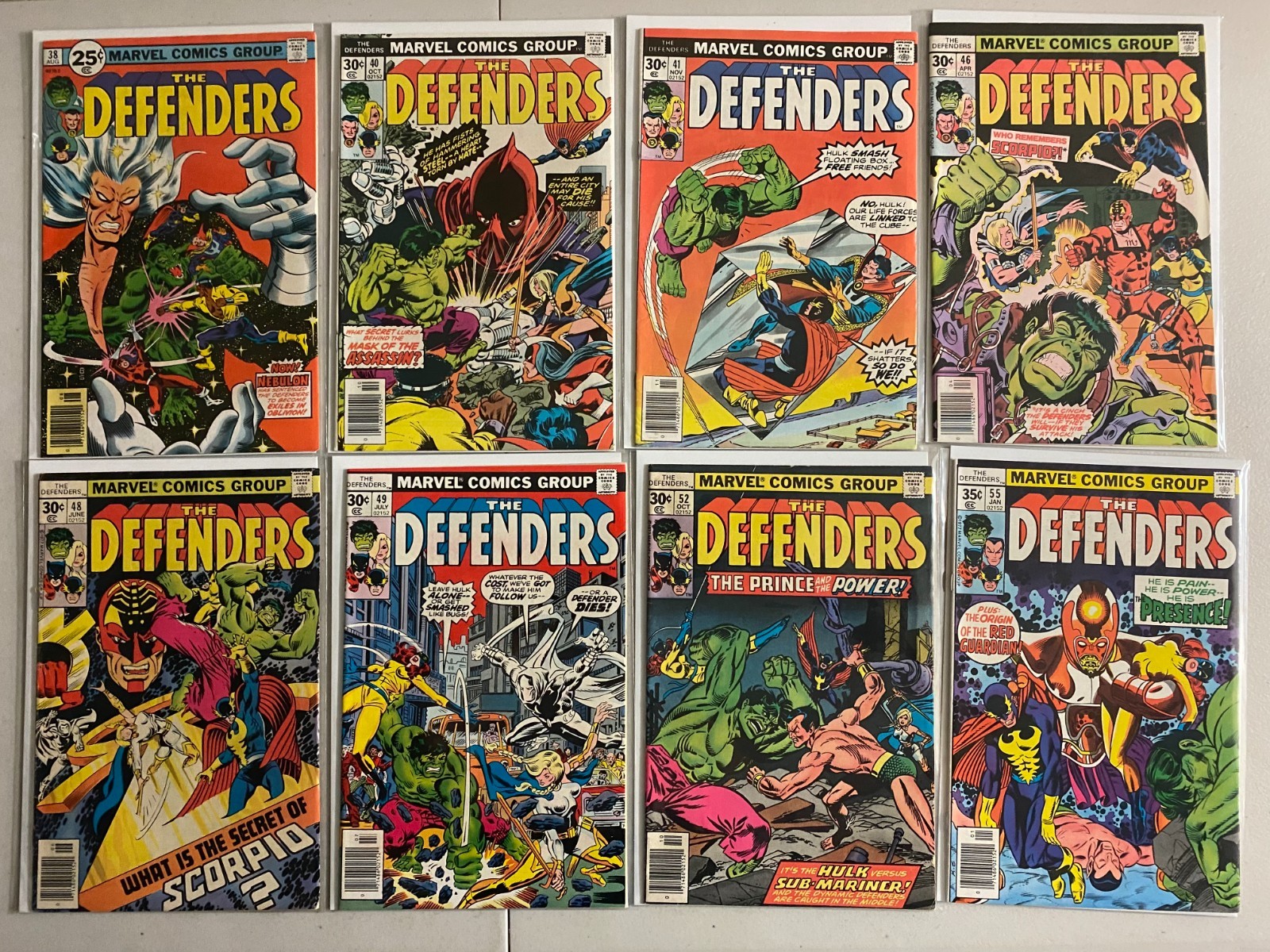Defenders lot #38-100 Marvel 1st Series (average 6.0 FN) 46 diff (1976 to 1981) Defenders lot #38-100 Marvel 1st Series (average 6.0 FN) 46 diff (1976 to 1981)
