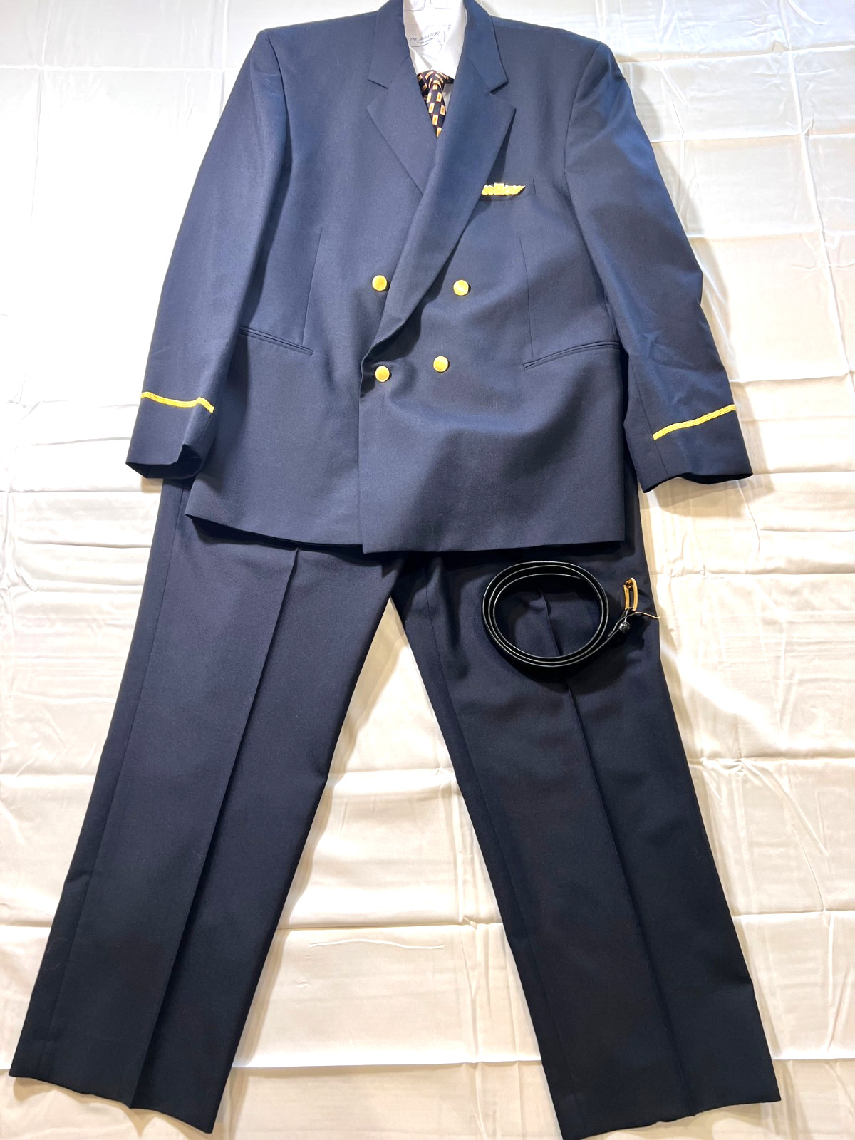 VTG Continental Airlines Flight Attendant Uniform VF Jacket Pant Shirt Belt Tie