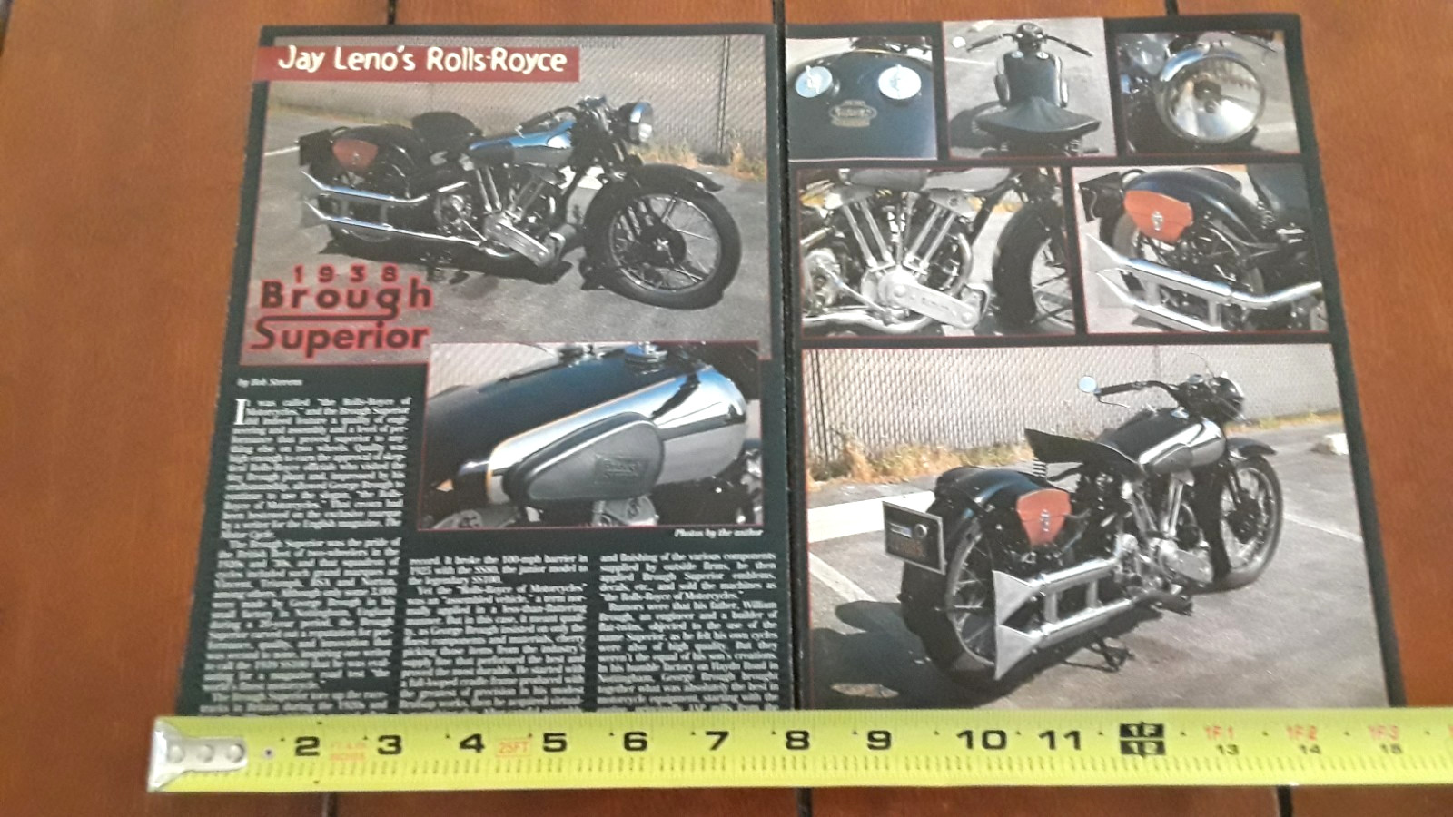 1935 BROUGH SUPERIOR - SS 100 V TWIN - ORIGINAL 1997 ARTICLE 1935 BROUGH SUPERIOR - SS 100 V TWIN - ORIGINAL 1997 ARTICLE