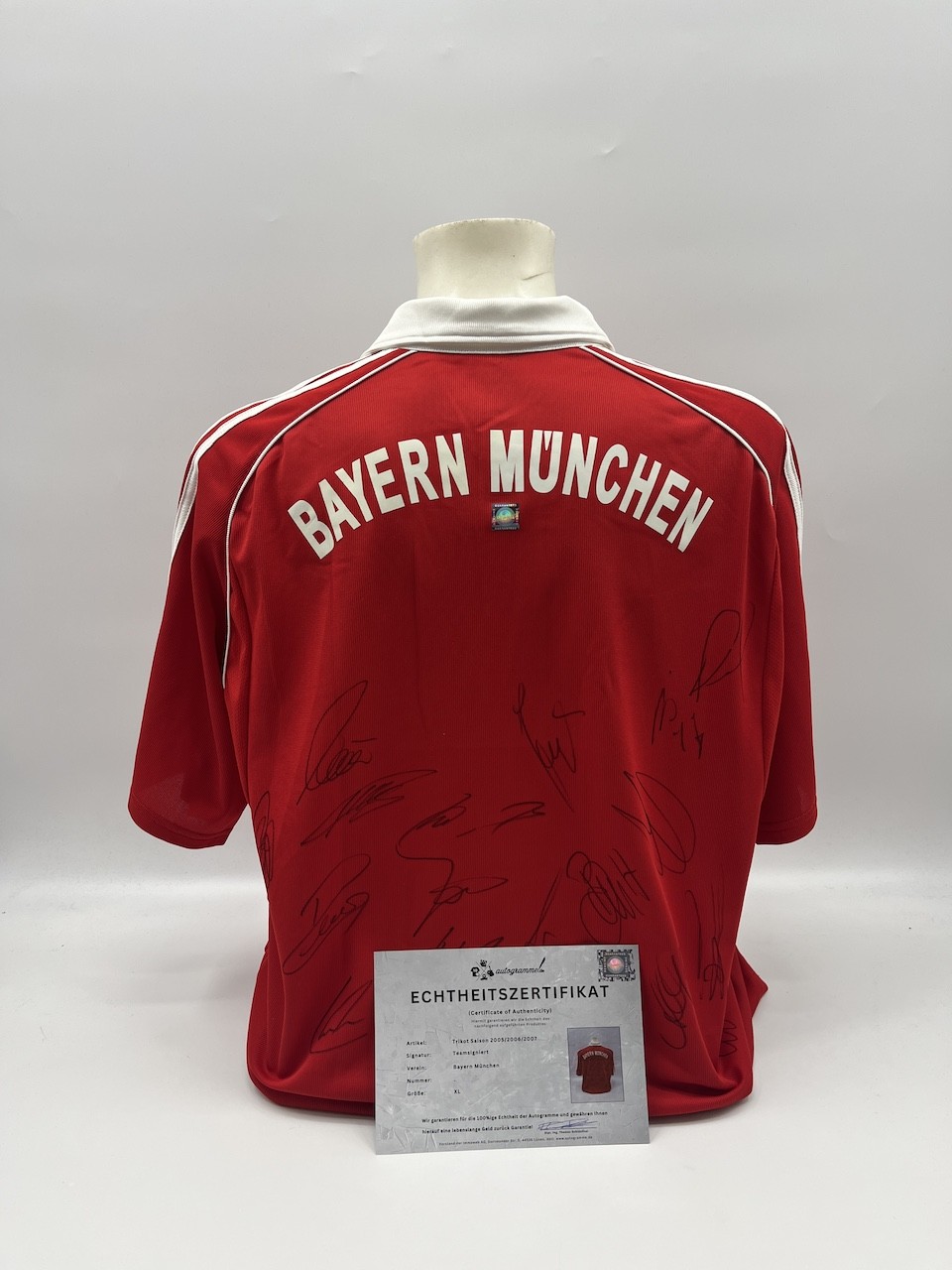 Bayern Munich Jersey 2005/2006/2007 Team Signed Autograph Adidas XL