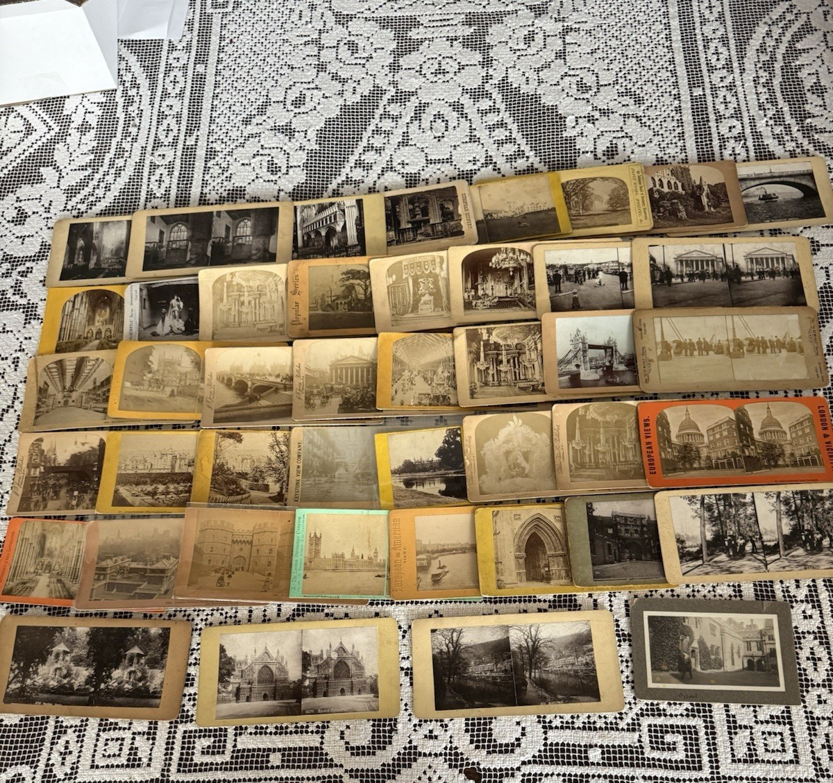 Lot of English Stereoviews (40+) Better than Usual Representation 1862 On Lot of English Stereoviews (40+) Better than Usual Representation 1862 On