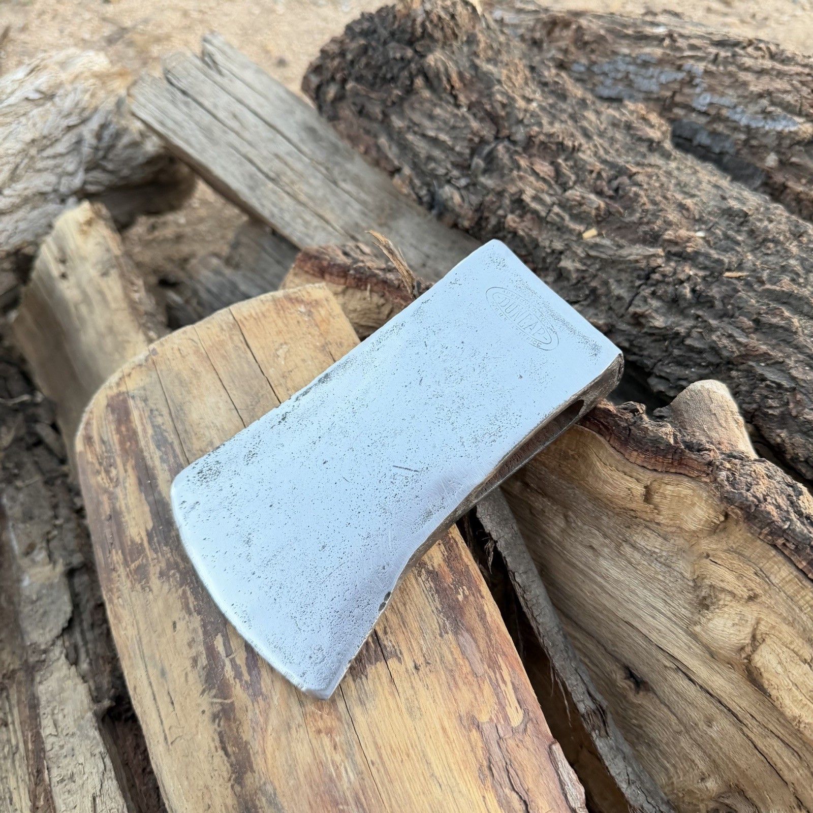 Vintage DUNLAP 2-1/4 lbs Boys Single Bit Axe Head,Oval Logo,Michigan Pattern Vintage DUNLAP 2-1/4 lbs Boys Single Bit Axe Head,Oval Logo,Michigan Pattern