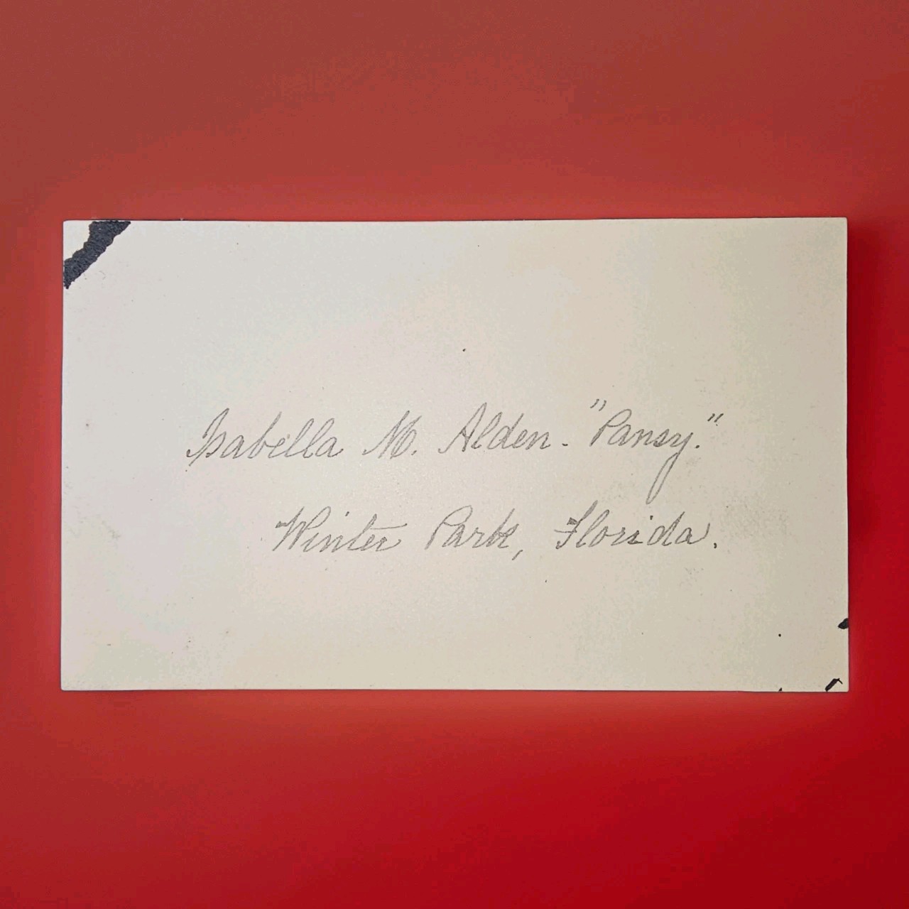 Author, Isabella M. Alden 