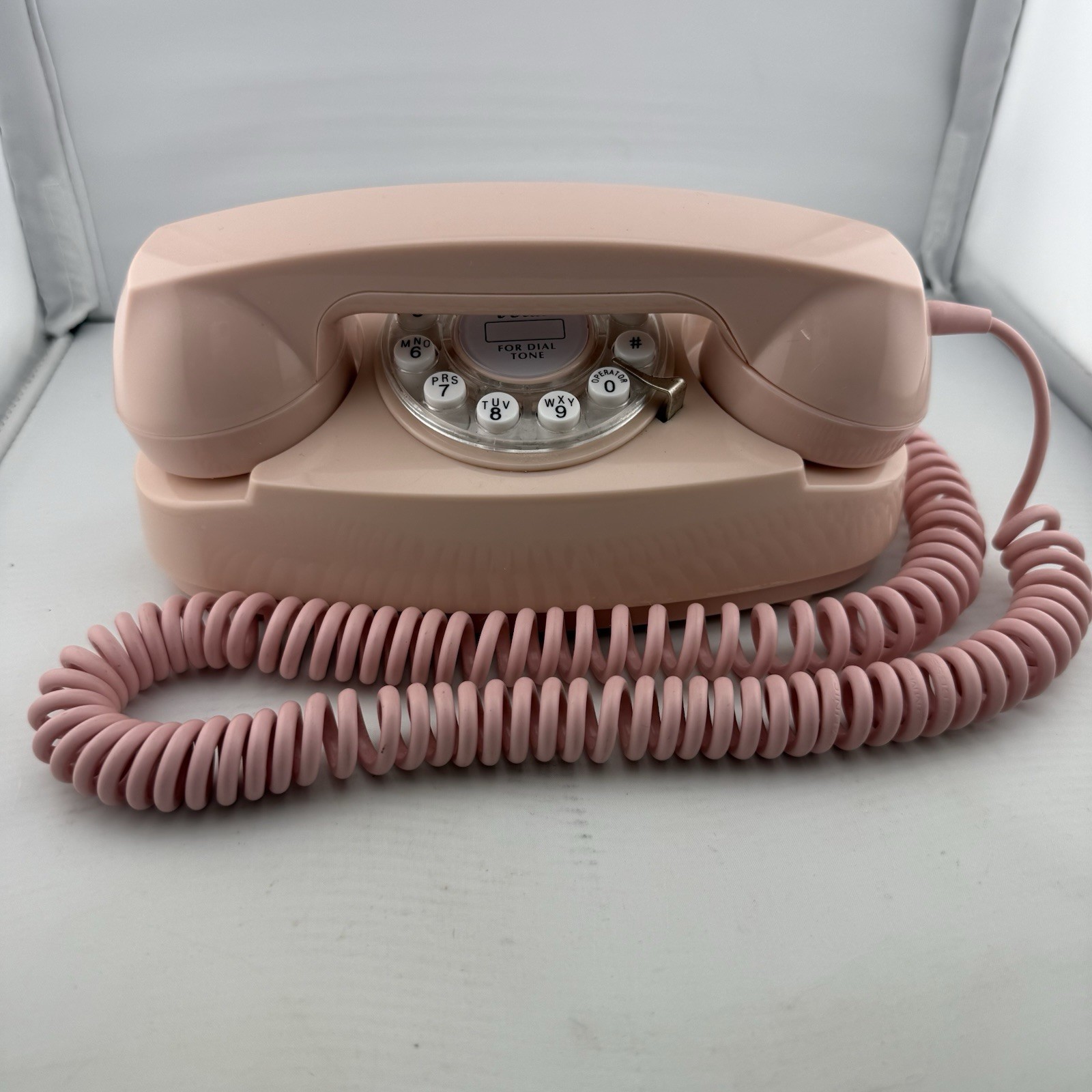 Crosley CR-59 Pink Princess Retro Corded Telephone Rotary Style Tested Working