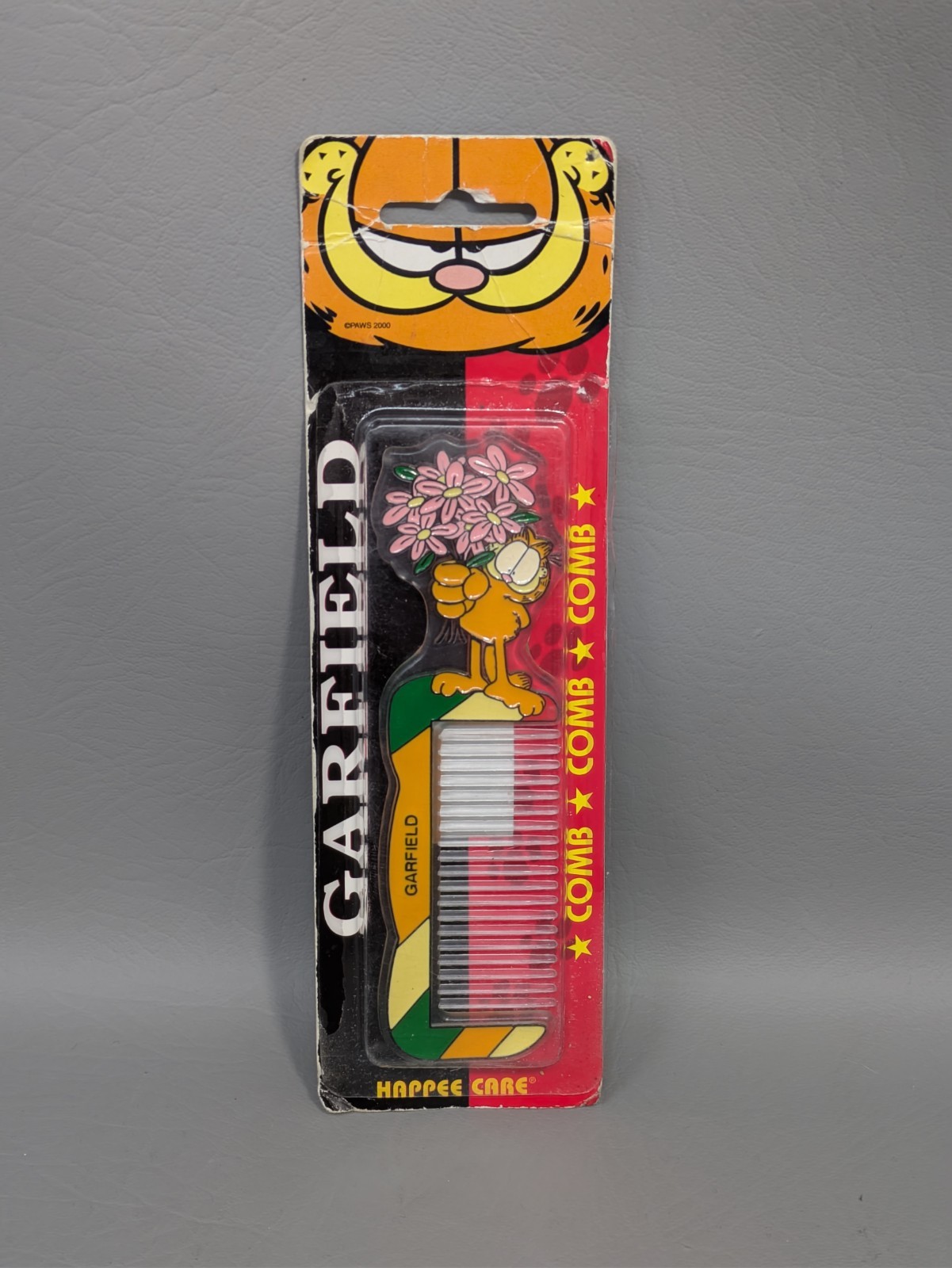 Vintage 1998 PAWS Garfield The Cat Happee Care Comb NOS (Rough Package)