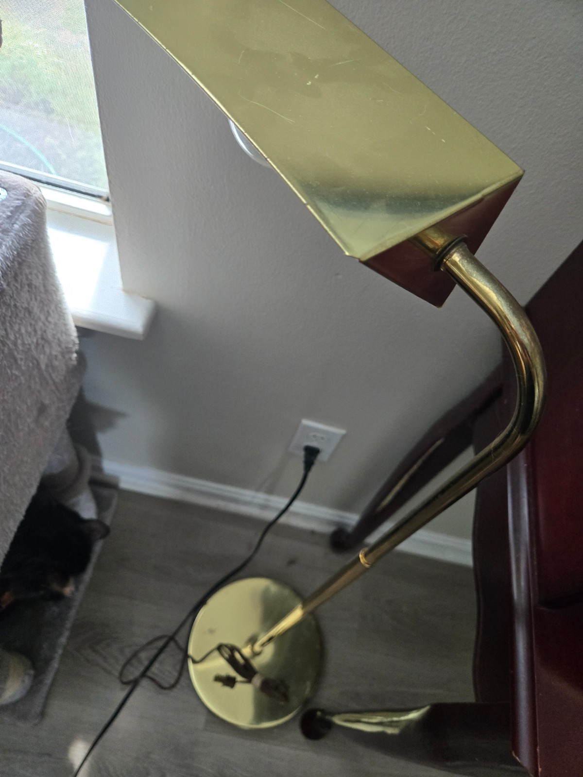 Vtg Mid Century Brass Adjustable Floor Lamp Pharmacy Reading Task Light MCM Vtg Mid Century Brass Adjustable Floor Lamp Pharmacy Reading Task Light MCM