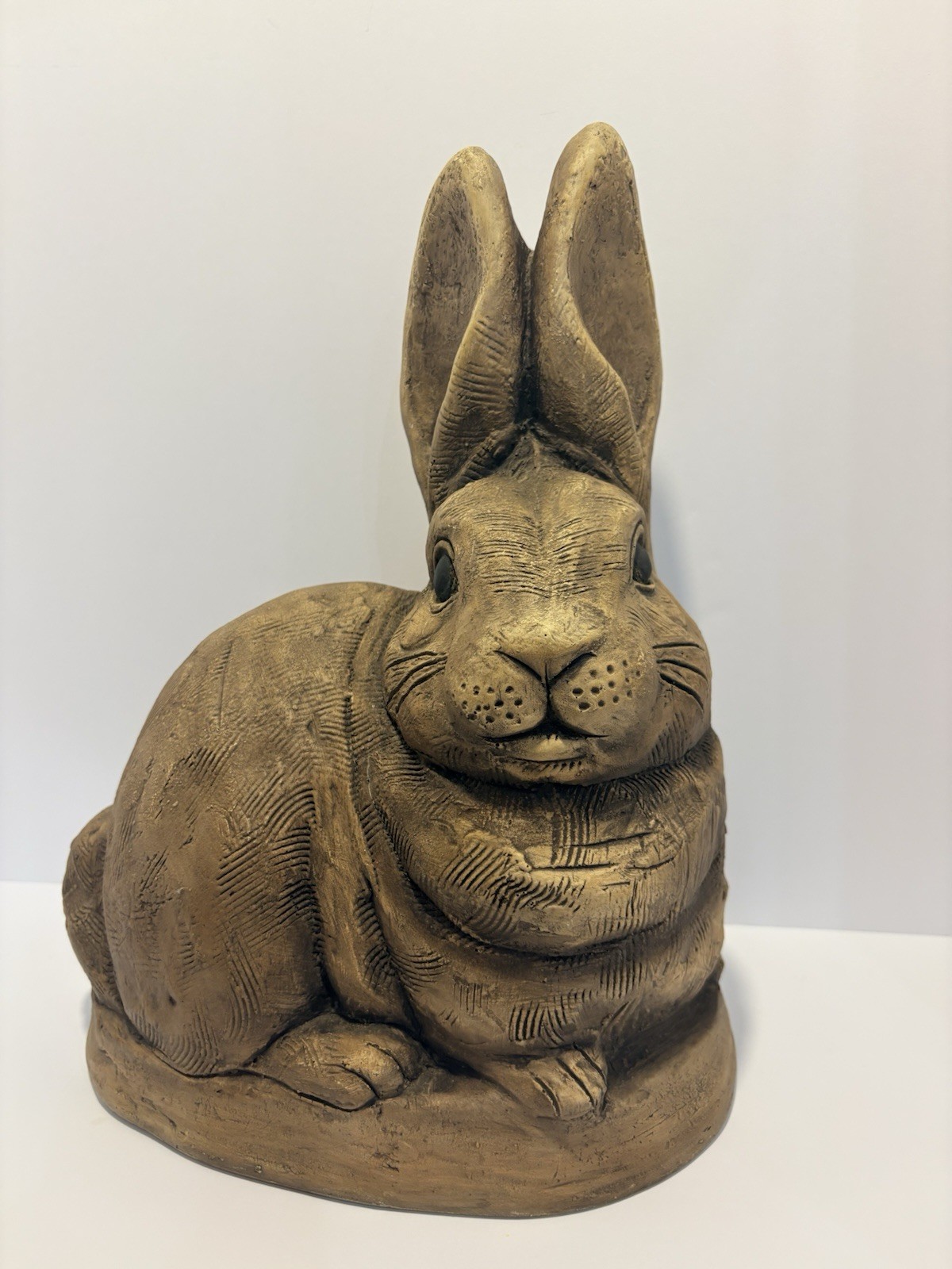 Vtg 2000 Stone Bunny Inc Pudding Large Rabbit Statue Figurine Telle M Stein 13”
