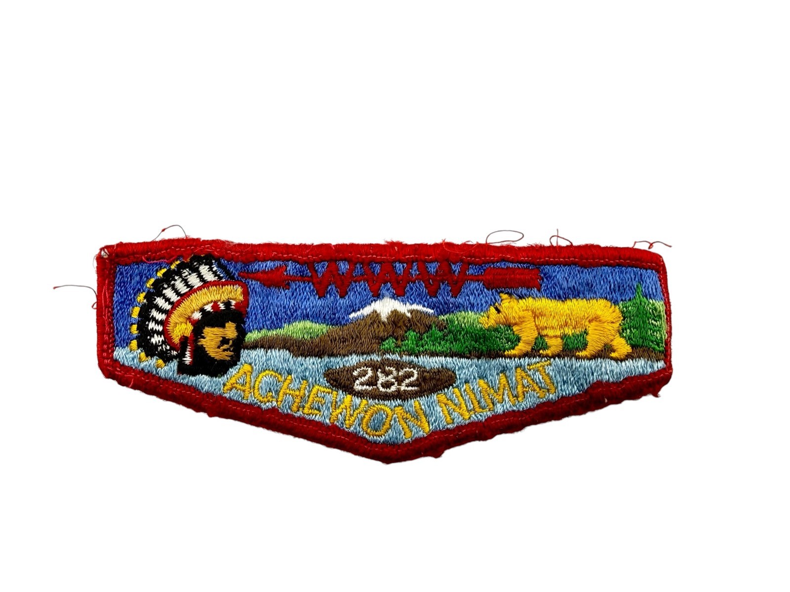 OA Lodge 282-s ACHEWON NIMAT 1960s San Francisco Bay A Council Boy Scout flap CA
