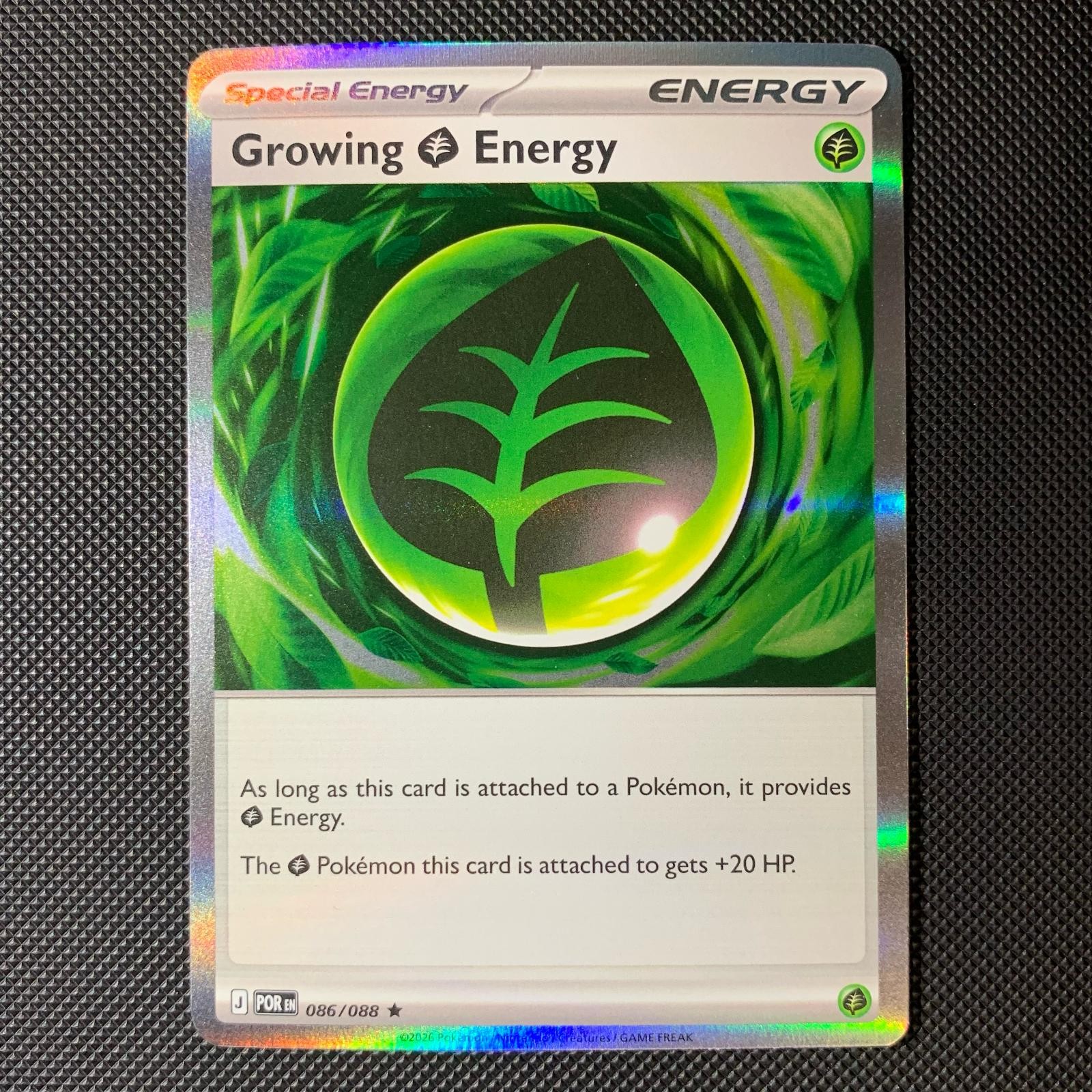 Growing Grass Energy 086/088 Rare Perfect Order Pokemon Holo Near Mint