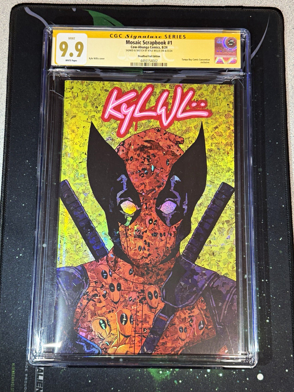 Mosaic Scrapbook #1 CGC SS 9.9 FOIL Deadpool signed Kyle Willis TBCC