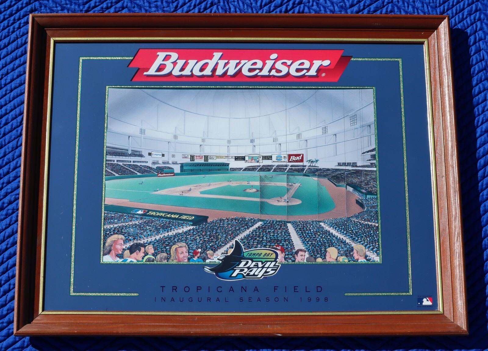 Vintage 1998 Tampa Bay DEVIL RAYS Budweiser Tropicana Field Inaugural Season