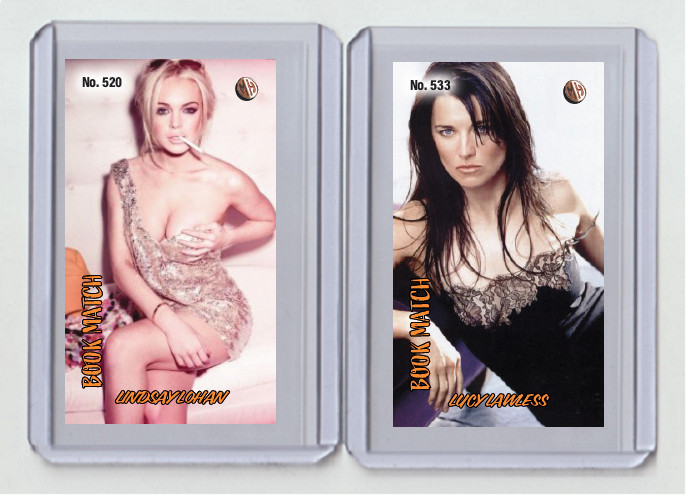 Lucy Lawless rare MH Book Match #\'d x/3 Tobacco card no. 533 Lucy Lawless rare MH Book Match #\'d x/3 Tobacco card no. 533