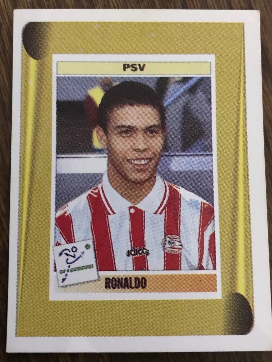 Ronaldo 1998 99 Inter PSV Panini Footballers 432 MINT Figure - 1999 Reissue