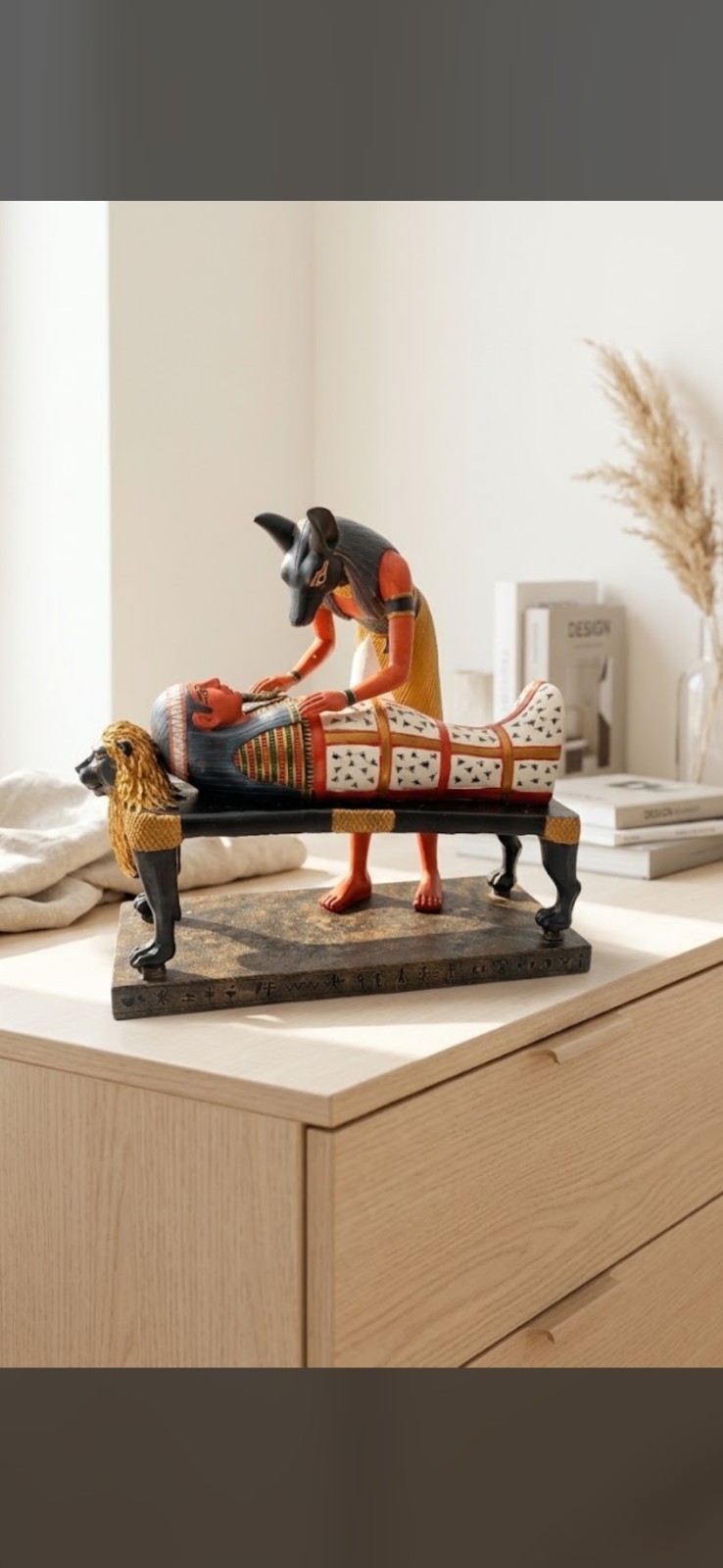 Vintage Veronese 2001 Anubis with Mummy Egyptian Statue Figurine 5305 Boxed