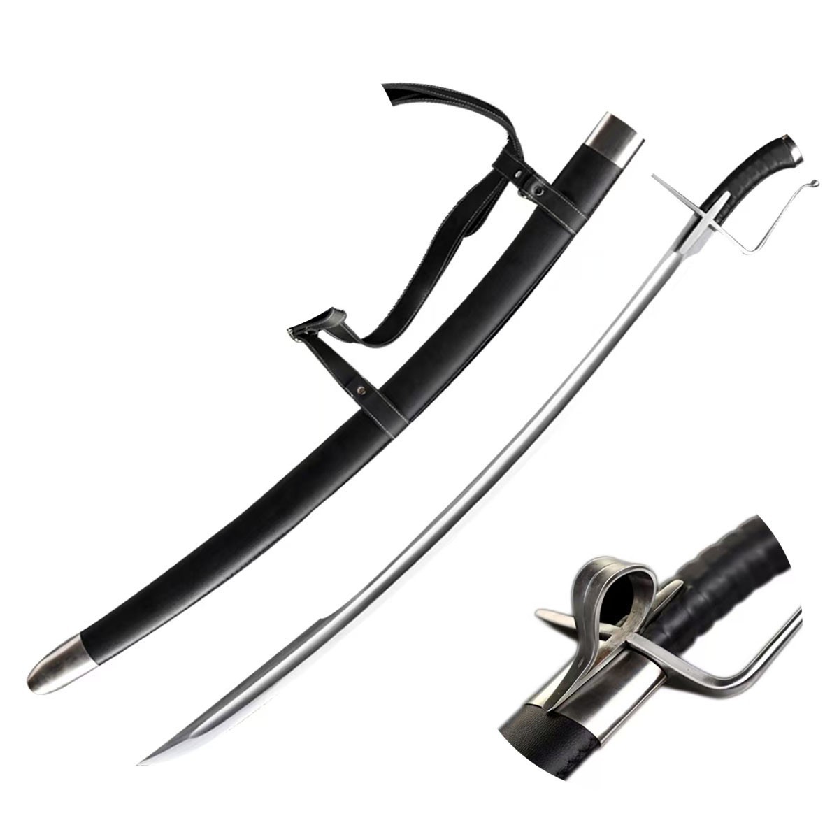 Medieval Knight European Saber Replica Sword with Scabbard,Cast Spring Steel. Medieval Knight European Saber Replica Sword with Scabbard,Cast Spring Steel.