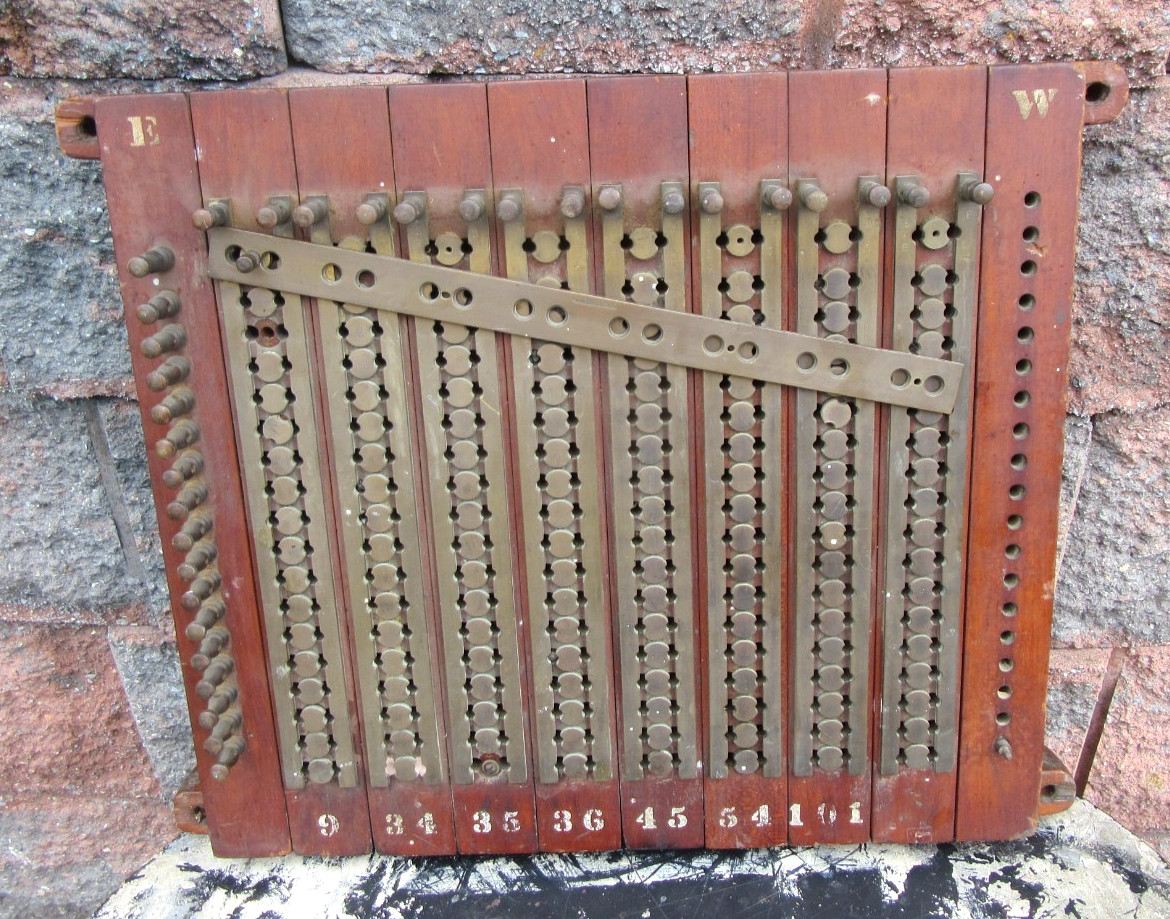 RARE Antique Western Electric 8 Line Railroad Telegraph Pegboard Switch Board