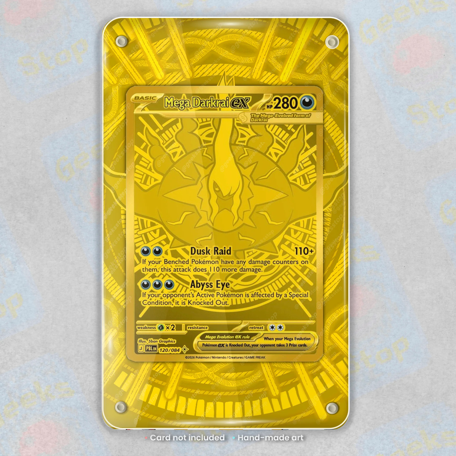 Mega Darkrai ex HR Gold | Extended Art Display Case for Pokemon Card Mega Darkrai ex HR Gold | Extended Art Display Case for Pokemon Card