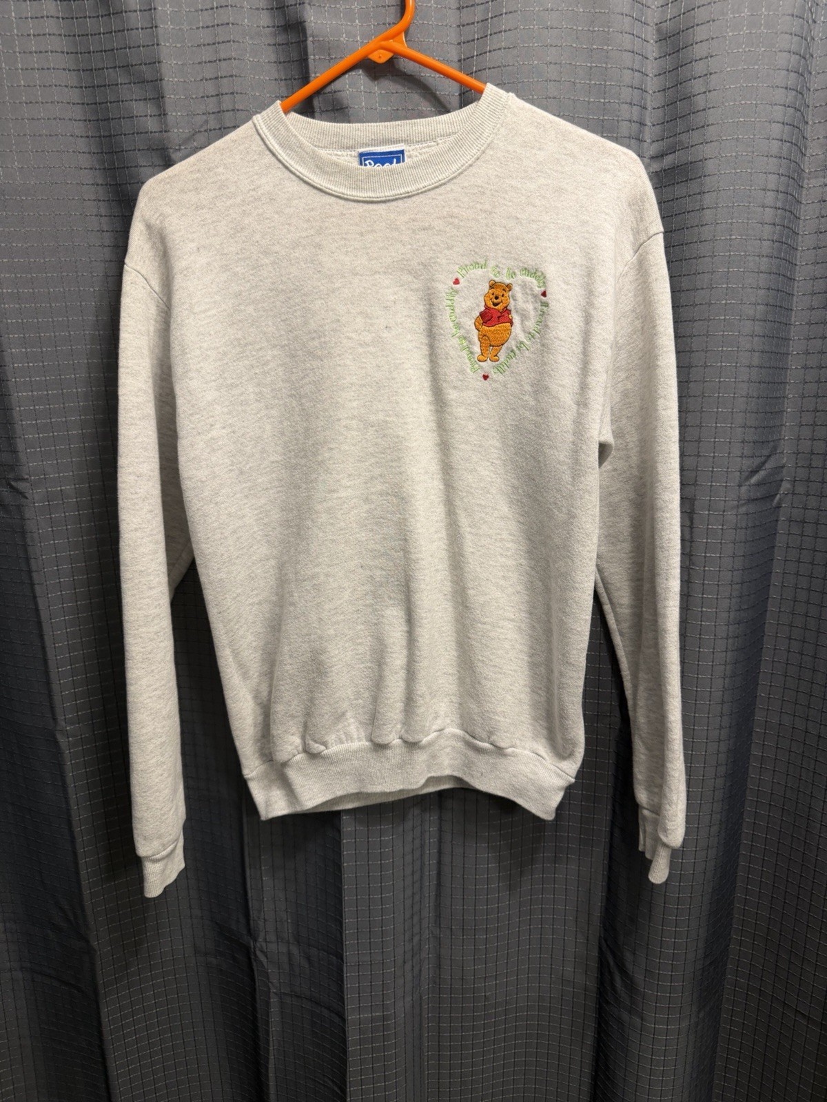 Vintage 90s Winnie the Pooh Sweatshirt Youth XL 18 Embroidered Made USA Disney