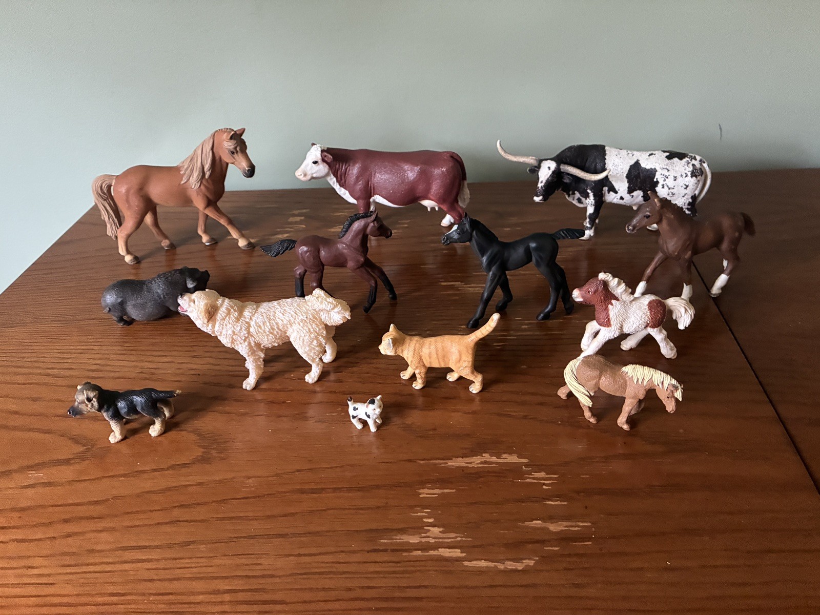 Schleich, Safari LTD, Papo, More Mixed Lot of Farm Animal Toys horses, cows, cat