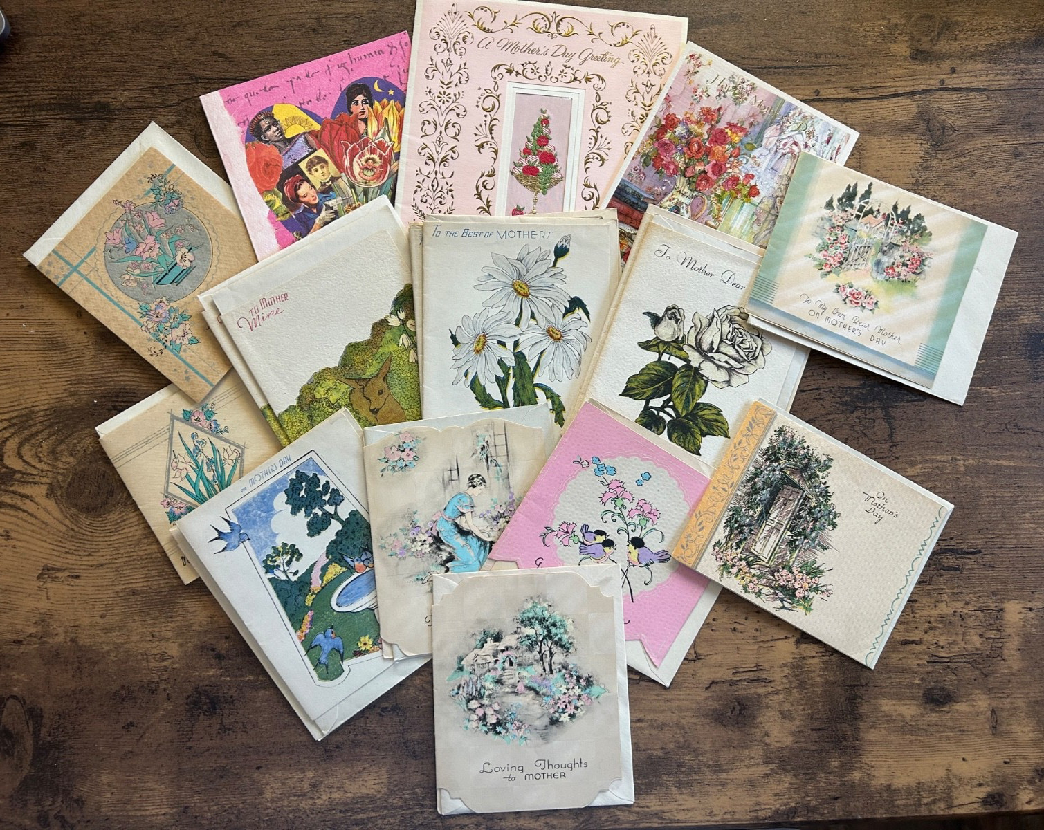 Lot of 22 Vintage Unused Mother’s Day Greeting Cards Some with Envelopes Lot of 22 Vintage Unused Mother’s Day Greeting Cards Some with Envelopes