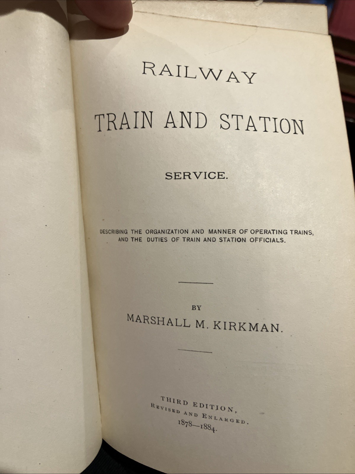 Railway Service Trains and Stations by Marshall Kirkman Copyright 1884 Railway Service Trains and Stations by Marshall Kirkman Copyright 1884