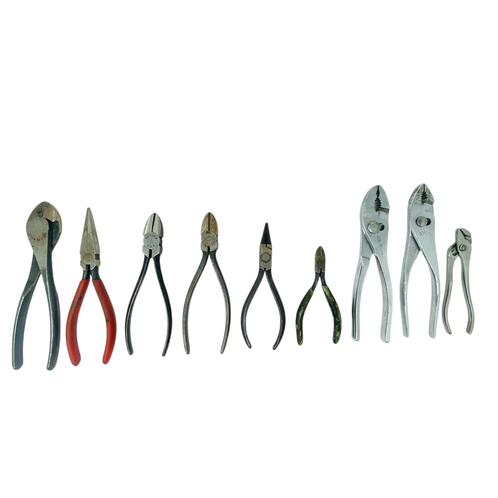 Vintage Pliers Lot 9 Pc Utica Diamond Wilde USA Kal Palmera Slip Joint Cutters Vintage Pliers Lot 9 Pc Utica Diamond Wilde USA Kal Palmera Slip Joint Cutters