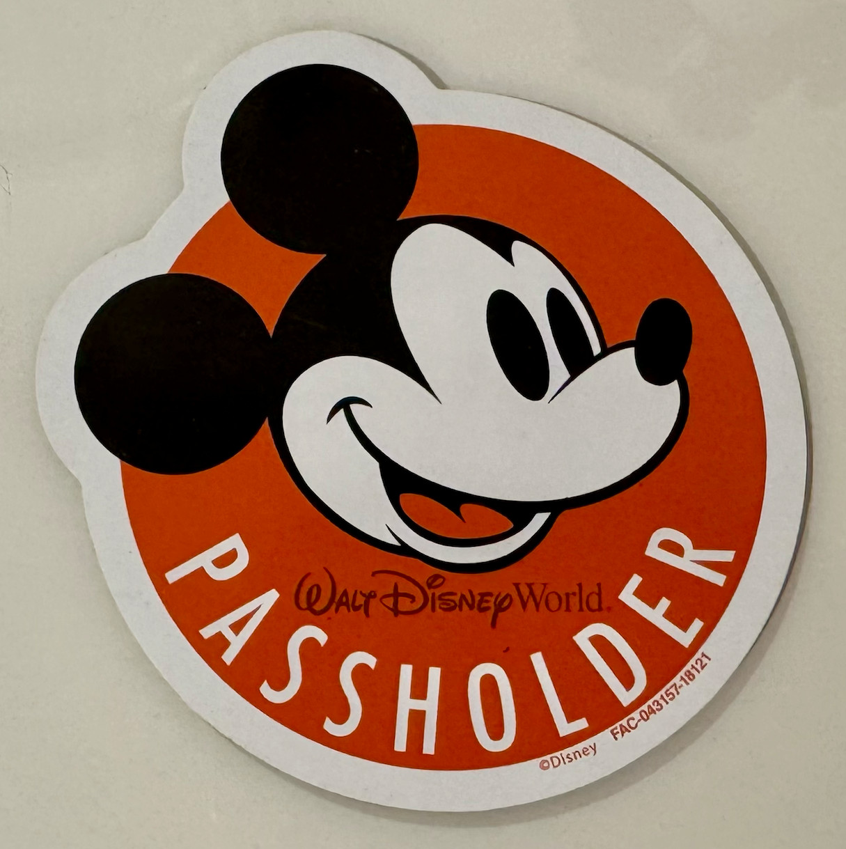 Walt Disney World Annual Passholder Car Magnet Orange Mickey Mouse FAC-043157 Walt Disney World Annual Passholder Car Magnet Orange Mickey Mouse FAC-043157