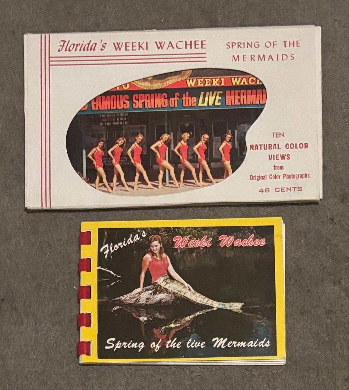 Weeki Wachee Spring Florida Vintage Souvenir Postcard Pack & Mini Album