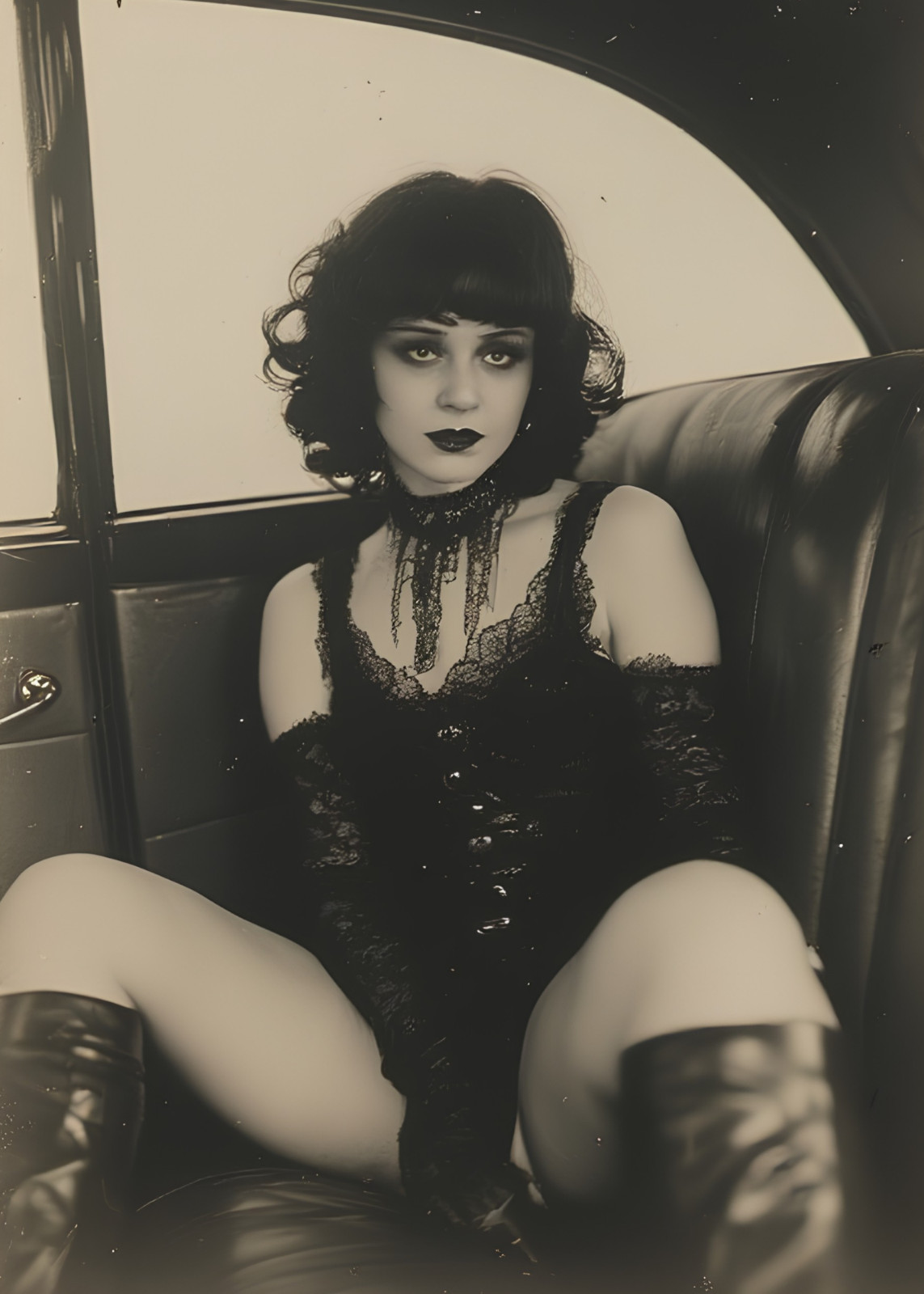 Vintage Gothic Woman Portrait Dark Glamour 4x6 Photo Vintage Gothic Woman Portrait Dark Glamour 4x6 Photo