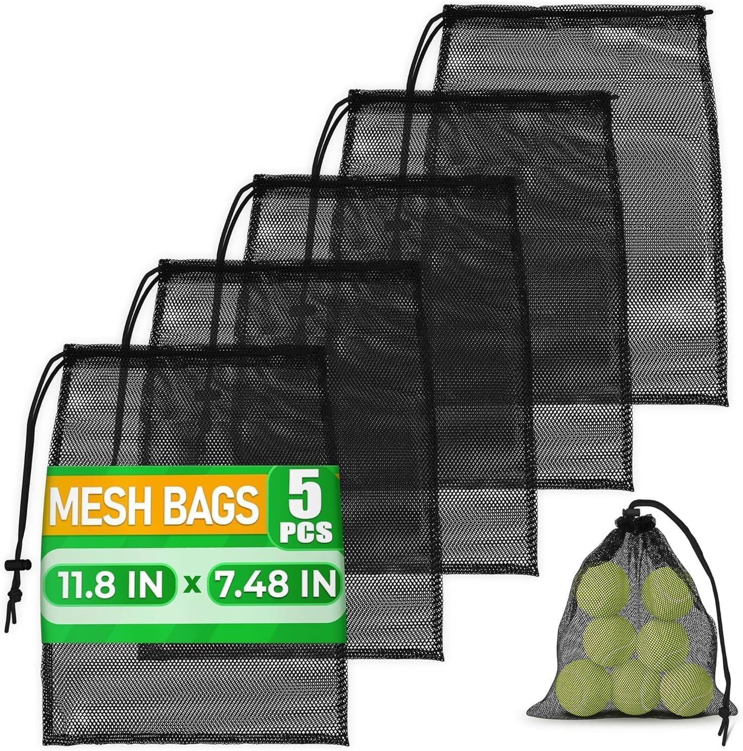 5 Pcs Small Mesh Bag Bulk, 11.8\ 5 Pcs Small Mesh Bag Bulk, 11.8\