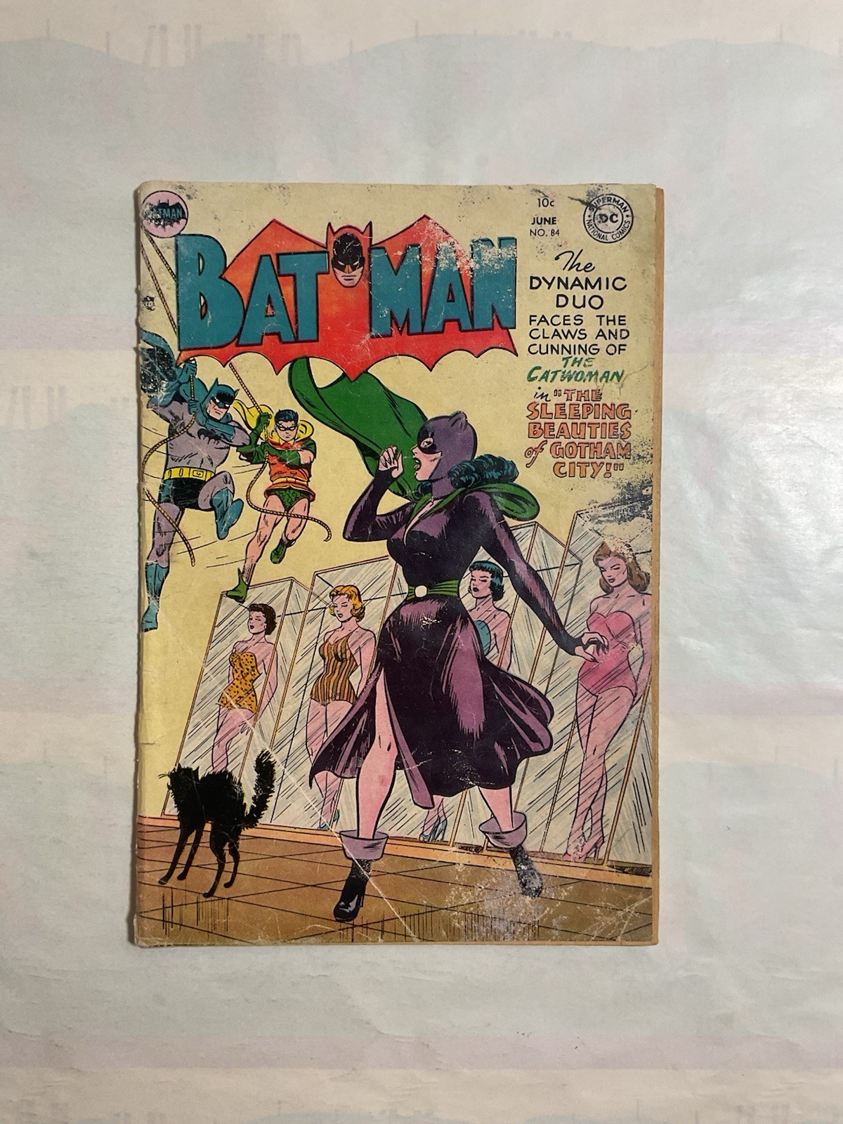 Batman #84 Classic Catwoman Cover Golden Age Low Grade DC 1954.