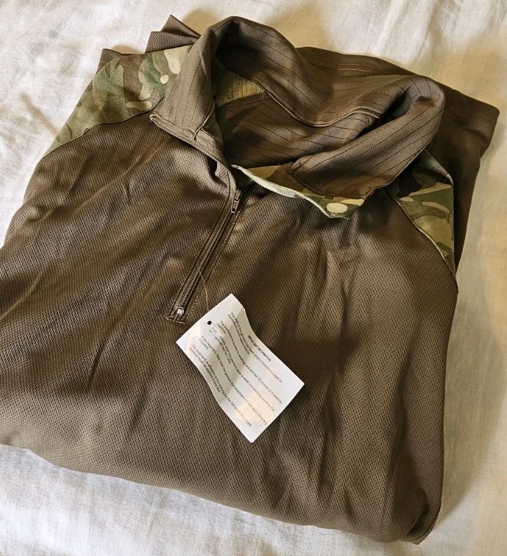 NWT British MTP Under Body Armor Combat 1/4 Zip Shirt Mens Size L Brown Camo NWT British MTP Under Body Armor Combat 1/4 Zip Shirt Mens Size L Brown Camo