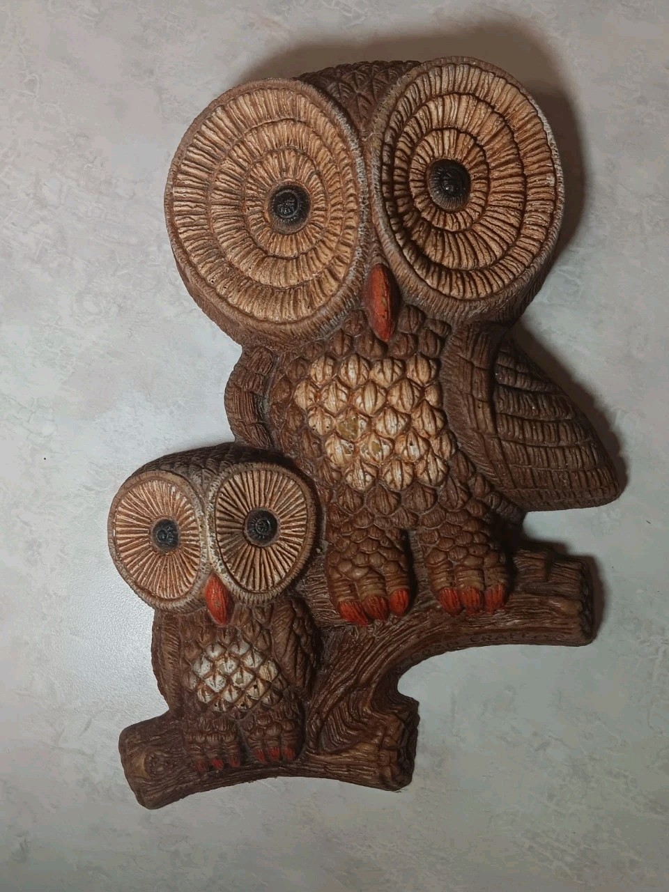 MCM Owl Foam Craft Family Perched 1981 Mid Century KITSCHY Wall Hanging MCM Owl Foam Craft Family Perched 1981 Mid Century KITSCHY Wall Hanging