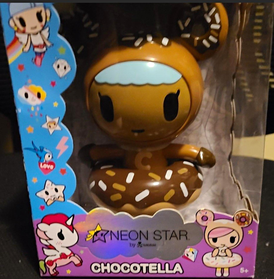 Tokidoki Neon Star Chocotella Donut Figurine, Boxed Sealed Brand New Tokidoki Neon Star Chocotella Donut Figurine, Boxed Sealed Brand New