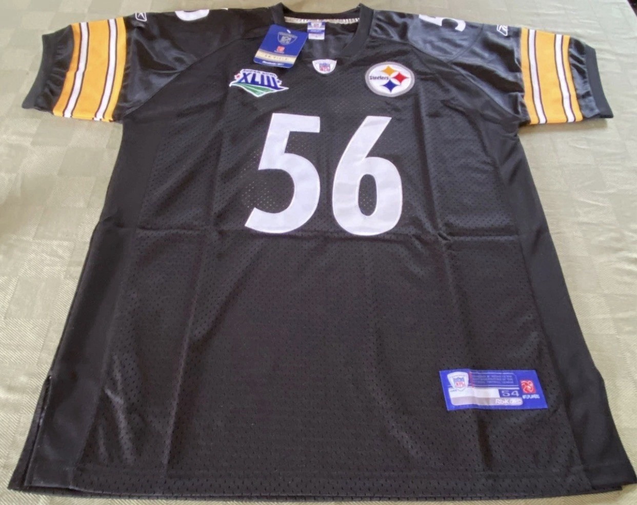 VTG Reebok Jersey Steelers #56 LAMARR Woodley size 54 All Sewn  SB XLlll  NWT