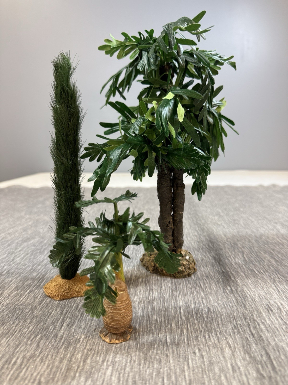 Roman Fontanini Heirloom Nativity Accessories Palm Cypress Tree Lot of 3 Vintage