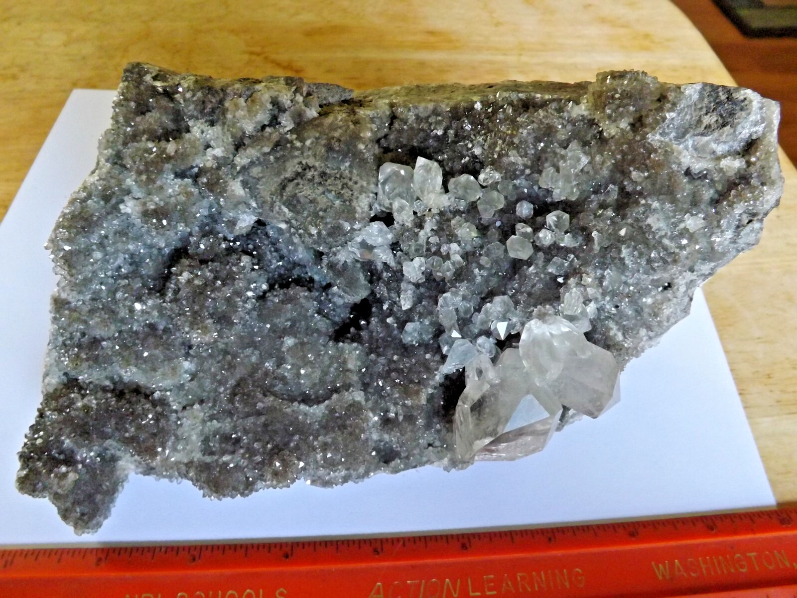 Large Herkimer diamond crystal Drusy with 30+crystals 5-6lbs. 4-1/2